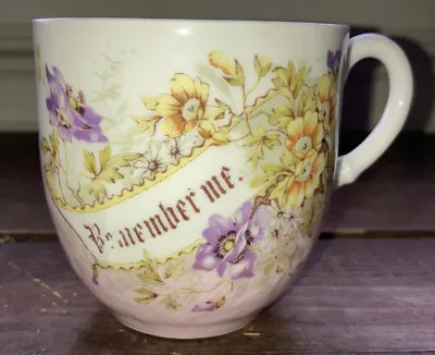 Antique REMEMBER ME Porcelain Moustache Cup--Made In Germany • $5.50