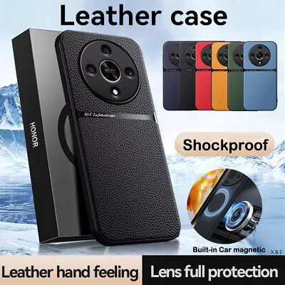 Magnetic Leather Case For Honor Magic6 Lite 5 Lite 100 90 Pro Matte Phone Cover • $5.36