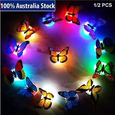 3d Led Butterfly Light Home Decor Stickers Night  Bedroom Christmas Halloween AU • $11.99