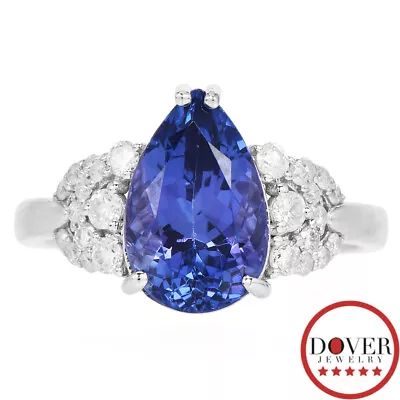 Oscar Friedman Diamond 3.89cts Tanzanite 14K Gold Statement Engagement Ring NR • £5.22