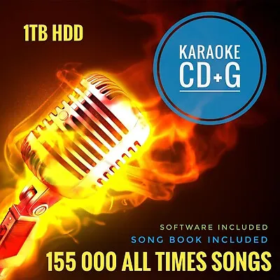 All Times KARAOKE Hard Drive Collection 155k Songs High Quality Cdg+mp3 1Tb HDD • $228