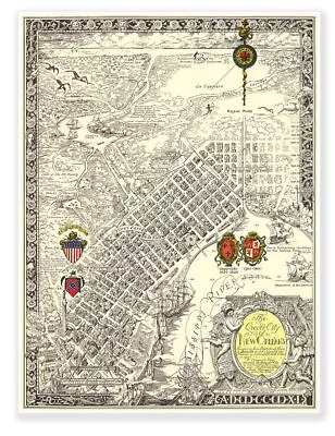 Vintage Reprint Creole Map - City Of New Orleans Circa 1930 Art Print Poster • $24.97