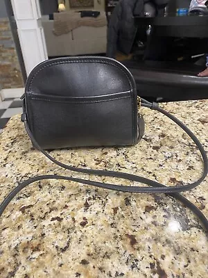 NO RESERVE! Vintage 90’s Coach Abbie Black Leather Crossbody Handbag Pocket 9017 • $63