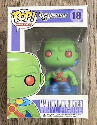 Funko Pop! DC Heroes - Martian Manhunter #18 Vinyl Figure 2011 Vaulted Box Flaws • $80