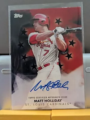 2024 Topps Series 1 Matt Holliday Baseball Stars Autograph Card Cardinals /199 • $20