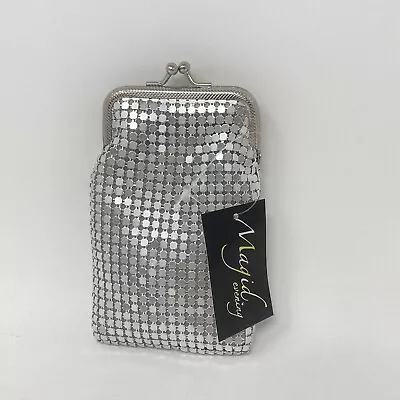 Bulk! Vintage Metal Mesh Silver Cigarette Case Purse Or Coin Purse • $150