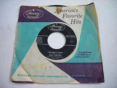 W SLEEVE Bill Frazier You Don't Know / Be True To Yourself 1961 45rpm  • $19.99