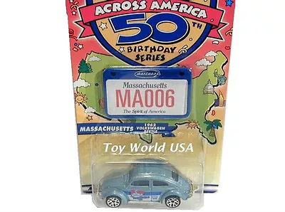 Matchbox ACROSS AMERICA 50th Birthday Massachusetts 1962 Volkswagen Beetle • $6.25