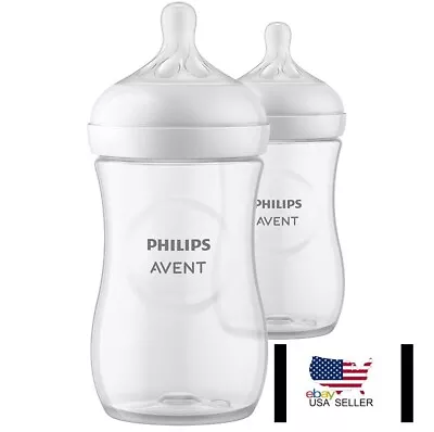 2 Pack Philips Avent Plastic Natural Baby Bottles Anti-colic 9oz NEWEST VERSION • $14.99