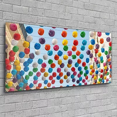 £89.95 • Buy Print On Glass Wall Mounted Art Living Room Photo 120x60 Chinese Lanterns Paper