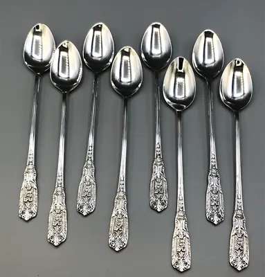 Milburn Rose By Westmoreland Sterling Silver Set Of 8 Iced Teaspoons 7 5/8  • $299