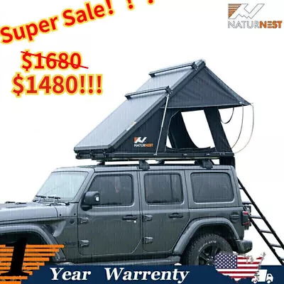 Naturnest 2-3 Person Aluminum Car Roof Top Tent Triangle Hard Shell SUV Camping • $1480