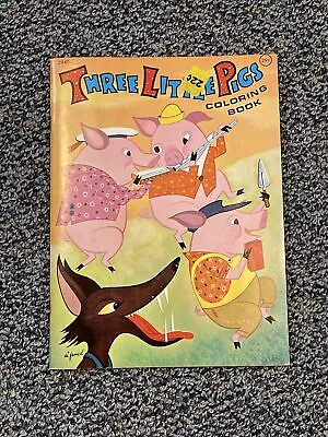 Three Little Pigs Coloring Book Unused NOS Creepy Looking! 1970s VTG • $9.60