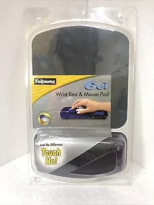 Fellowes Mouse Pad With Wrist Rest - 1.12  X 6.25  X 10.12  - Graphite Platinum • $20.99