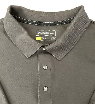 Eddie Bauer Mens Golf Polo Shirt 3XL Tall ~ Dark Gray ~ Short Sleeve T3XL ~ XXXL • $15.99