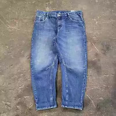 G-Star Raw Jeans 36x27 Blue Pants Boyfriend Arc 3D Slim Faded Denim Tag 32x30 • $84