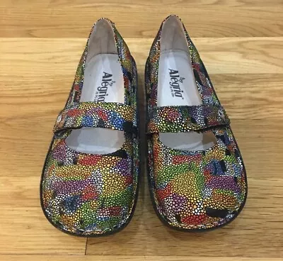 Alegria Feliz Multicolor Leather Mary Janes FEL-180 Women's Size 36 • $24.99