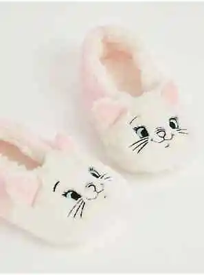 Disney Aristocats Marie CAT Furry Slipper One Size  3.4.5 Adult S/M PINK • £12.95