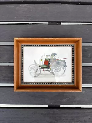 VINTAGE Antique C&A RICHARDS FRAMED SILHOUETTE #8193 Old Automobile Hand Colored • $25