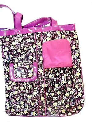 NWT! Vera Bradley 💕Teen Idol Tote  PLUM PETALS  15x14 Shopper Coated Canvas • $22.99