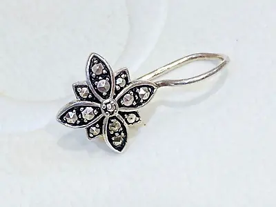 Authentic THOMAS SABO Sterling Silver Flower Marcasite SINGLE Hook Earring • $35