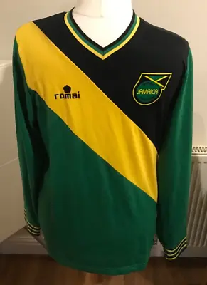 Jamaica Romai Green Football Shirt 2015/16 Away Men's Long Sleeve Size Large  • £29.99