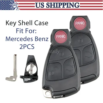 2 New Replacement Smart Key Car Remote Entry Fob Case Shell For Mercedes Benz • $14.89