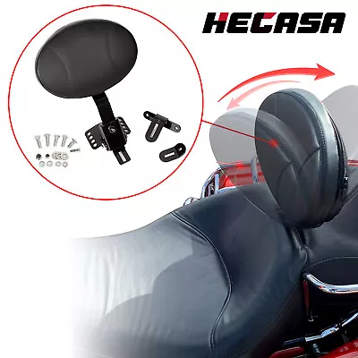 Plug-In Driver Rider Backrest Pad For Harley Touring Road King Glide 97-24 • $42.50