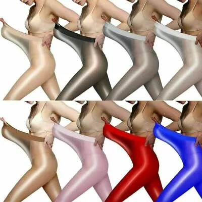 Plus Size High Gloss Pantyhose Tights Elastic Oil Shiny Glossy Stockings Hosiery • $7.14