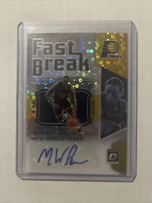 2021-22 Donruss Optic Metta World Peace Gold Disco Fast Break Signatures /10  • $21.99