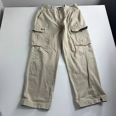 Vintage Y2K 90's Ecko Unltd Men's S.R. Massive Pant Cargo Khaki Baggy Size 36x31 • $44.99