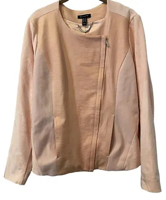 H By Halston Shades Of Pink Detailed Sweater Jacket Sz 14 Washable Pockets • $34