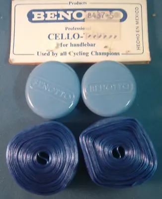 Benotto Dark Blue Smooth Road Handlebar Tape NEW / NOS Vintage-One Pair- NIB • $37.11