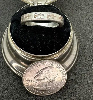 Sterling Silver Signed Anni + Co Wiener Dog Ring Size 6.25 • $45