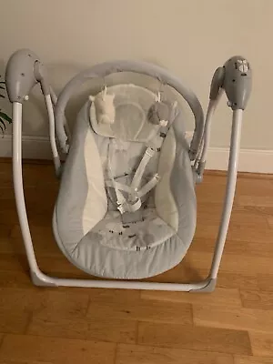 Cugglo Grey & White Baby Swing Chair Electric • £10