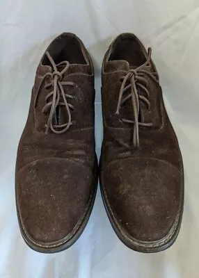 PIERRE CARDIN Mens Brown Formal Suede Smart Shoes Size 9 CG N43 • £10