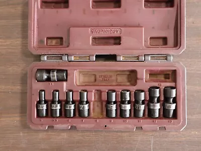 MATCO Tools 12pc 1/4”Dr 6pt Metric Impact Socket Set SAUPM126V Missing 8/15mm • $119.99