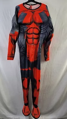 Deadpool Costume Mens XL Red Black Muscle Chest Jumpsuit Only Cosplay Marvel • $38.99