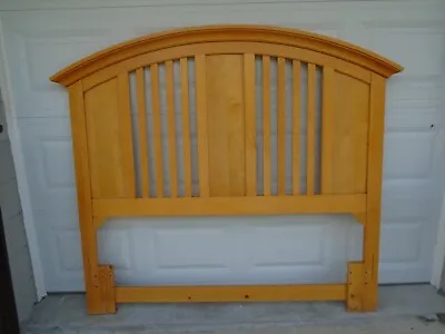 Tall QUEEN Size Headboard Pine Regency Cottage Country Farm Lake House Western • $199