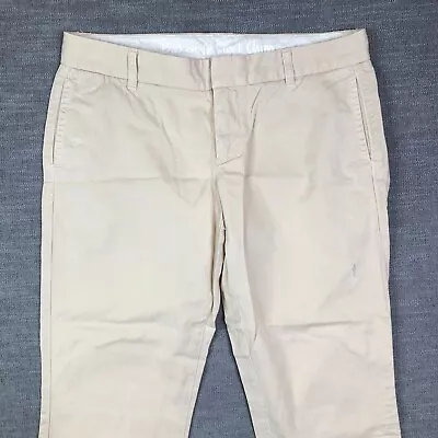 J Crew Pants Womens 10 Beige Broken In Scout Chino Tapered Crop Mid Rise #1c • $6