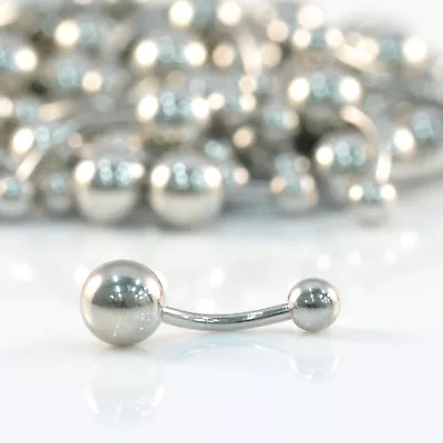 £1.99 • Buy Surgical STEEL Belly Button Banana Bar Navel Ring Various Sizes