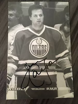 Vintage Edmonton Oilers Jimmy Carson Autograph Postcard • $15