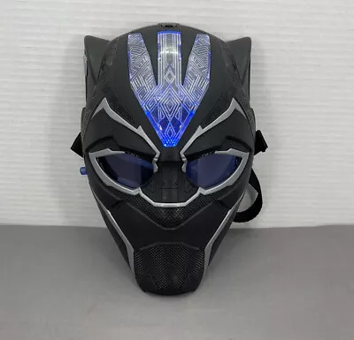 Black Panther Mask Hasbro Avengers Cosplay Costume Lights Up Blue Tested & Works • $15.99