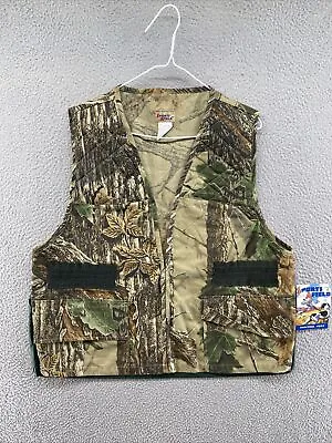 Vintage Sports Afield Realtree Camo Shell Holder Full Zip Vest In Size Large NEW • $19.99