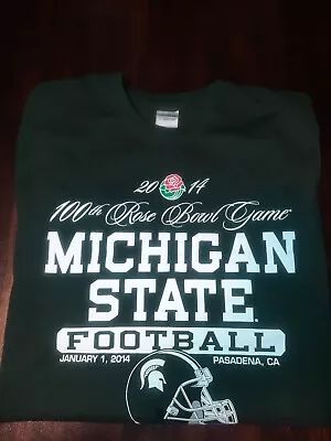 Mens XL Michigan State University 2014 Rose Bowl T Shirt Short Sleve Not Worn   • $22.99