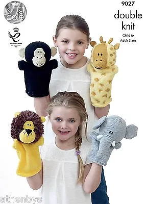 £3.89 • Buy King Cole 9027 Knitting Pattern Larry The Lion And Friends Hand Puppets