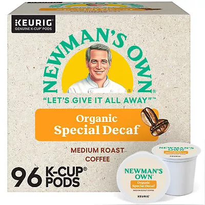 Newman's Own Organics Special Decaf Coffee Keurig K-Cup Pod Medium Roast 96ct • $49.99