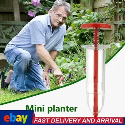 Mini Plant Seed Sower Planter Adjustable Handheld Flower Grass Syringe Seeder • $9.34