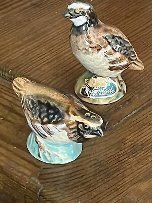 Vintage Rosemeade Pottery Quail Salt & Pepper Shaker Set Org. Label N.DaK • $23.99