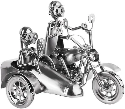 BRUBAKER Nuts And Bolts Sculpture Motorcycle With Sidecar • $44.99